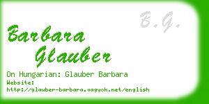 barbara glauber business card